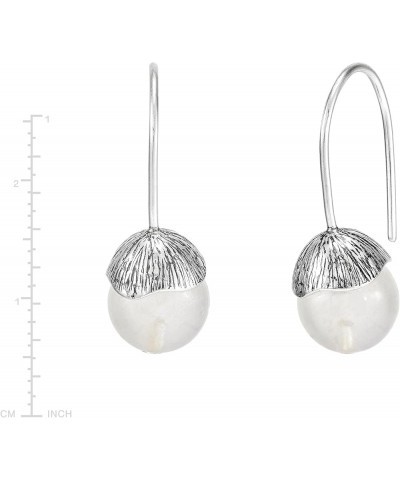 'Blooming Love' Sterling Silver Drop Earrings White $23.50 Earrings