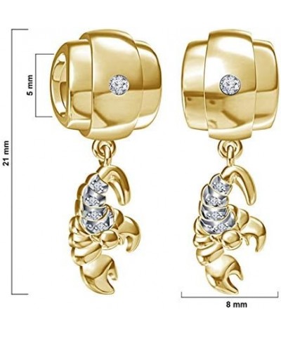 Zodiac Scorpio Charm for Pandora/Biagi/Chamilia Bracelet in 14K Yellow Gold Plated $23.64 Bracelets