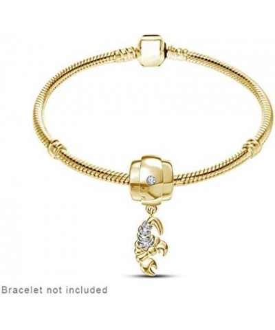 Zodiac Scorpio Charm for Pandora/Biagi/Chamilia Bracelet in 14K Yellow Gold Plated $23.64 Bracelets