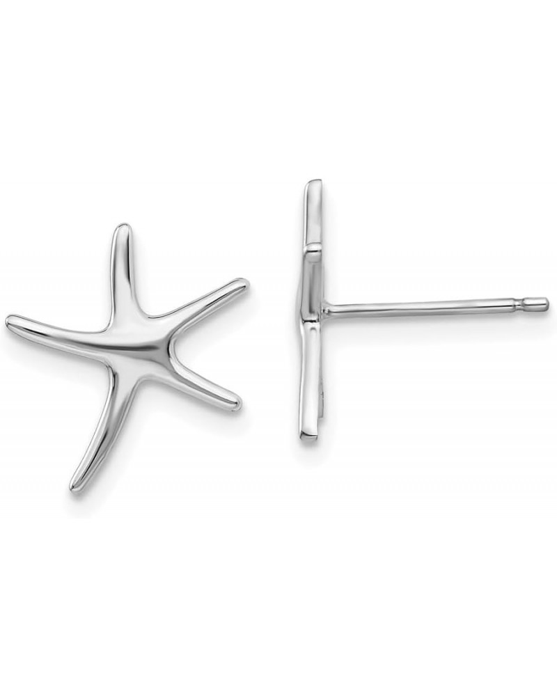 14K Yellow Gold Starfish Stud Earrings 10K White Gold - 14mm - 0.55 inch $91.28 Earrings