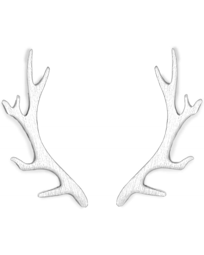 Antler Earrings For Women 18kt Gold Plated Stud Antler Crawler Earrings for Girls Outdoors Earring Cuffs Deer Animal Earrings...