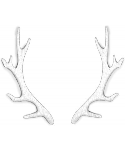 Antler Earrings For Women 18kt Gold Plated Stud Antler Crawler Earrings for Girls Outdoors Earring Cuffs Deer Animal Earrings...