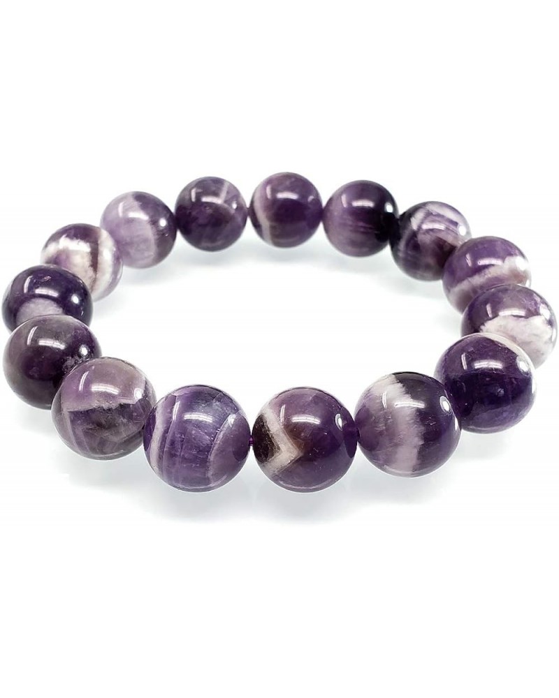 8mm Auralite Amethyst Stretch Bracelet for Women Natural Round Beads Semi Gemstone for Crystal Elastic Beaded Bracelet 7.5 Ba...