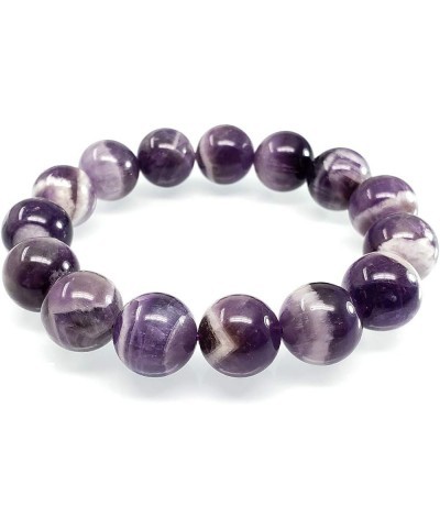 8mm Auralite Amethyst Stretch Bracelet for Women Natural Round Beads Semi Gemstone for Crystal Elastic Beaded Bracelet 7.5 Ba...