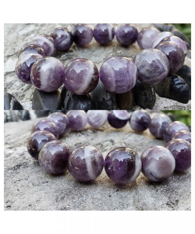 8mm Auralite Amethyst Stretch Bracelet for Women Natural Round Beads Semi Gemstone for Crystal Elastic Beaded Bracelet 7.5 Ba...