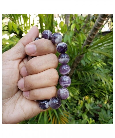 8mm Auralite Amethyst Stretch Bracelet for Women Natural Round Beads Semi Gemstone for Crystal Elastic Beaded Bracelet 7.5 Ba...