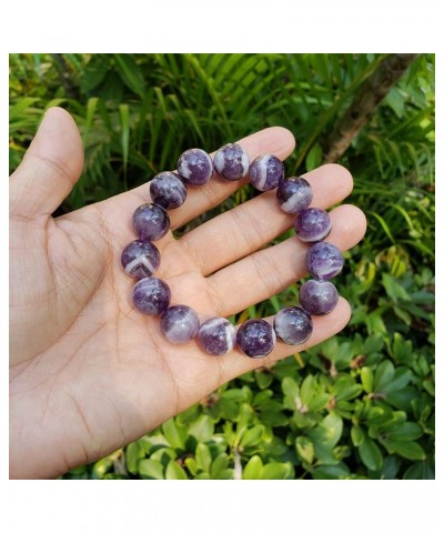 8mm Auralite Amethyst Stretch Bracelet for Women Natural Round Beads Semi Gemstone for Crystal Elastic Beaded Bracelet 7.5 Ba...