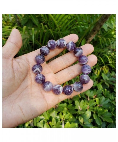 8mm Auralite Amethyst Stretch Bracelet for Women Natural Round Beads Semi Gemstone for Crystal Elastic Beaded Bracelet 7.5 Ba...