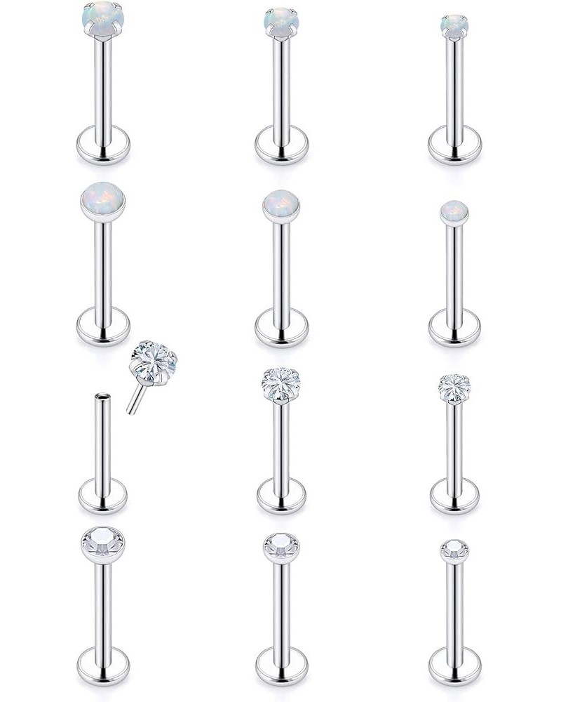 20G 18G 16G Push in Lip Rings Stainless Surgical Steel Labret Jewelry Monroe Lip Rings Nail Cartilage Tragus Helix Earrings S...