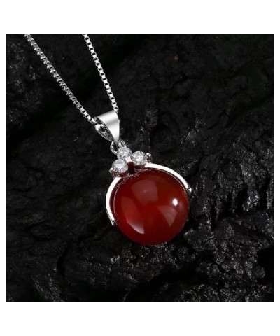 Women's fashion jewelry, chalcedony earrings and necklace set, a good choice of jewelry set Red-Necklace&earring $8.54 Jewelr...