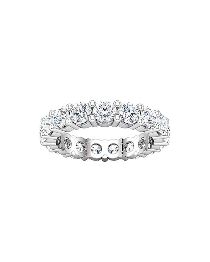 4 Carat (ctw) 14K White Gold Round Diamond Ladies Eternity Wedding Anniversary Stackable Ring Band Value Collection Platinum ...