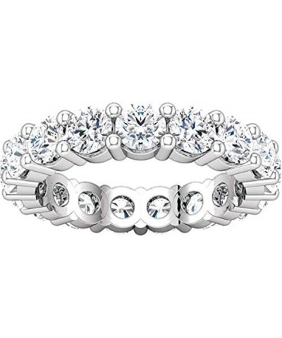 4 Carat (ctw) 14K White Gold Round Diamond Ladies Eternity Wedding Anniversary Stackable Ring Band Value Collection Platinum ...