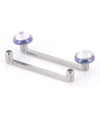 14g Internally Threaded Flat Titanium Surface Barbell with 2mm Rise - 13mm ~ 1/2 $10.08 Body Jewelry