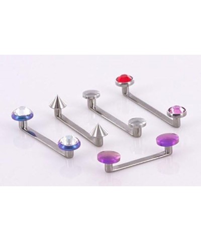 14g Internally Threaded Flat Titanium Surface Barbell with 2mm Rise - 13mm ~ 1/2 $10.08 Body Jewelry