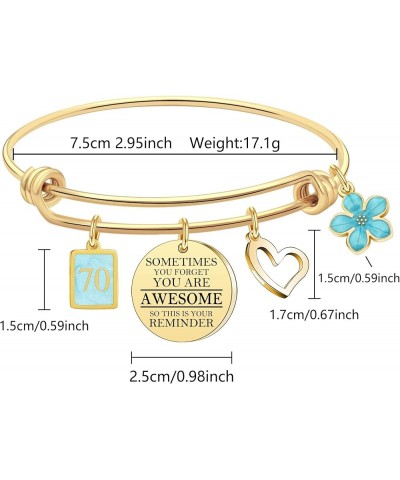 Birthday Gifts for Women Girls Charm Gold Birthday Bracelets 10th 11th 12th 13th 14th 15th 16 th 18th 21st 30th 40th 50th 60t...