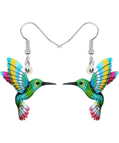 Acrylic Drop Dangle Hummingbird Bird Earrings For Women Girls Fashion Jewelry Charms Gift Green $7.66 Earrings