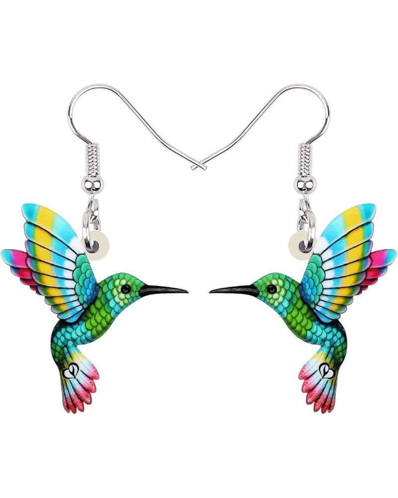 Acrylic Drop Dangle Hummingbird Bird Earrings For Women Girls Fashion Jewelry Charms Gift Green $7.66 Earrings