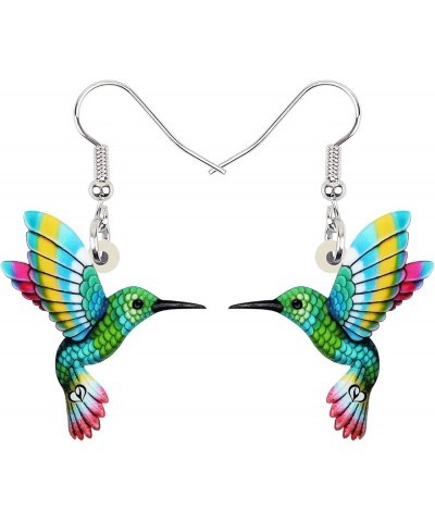 Acrylic Drop Dangle Hummingbird Bird Earrings For Women Girls Fashion Jewelry Charms Gift Green $7.66 Earrings