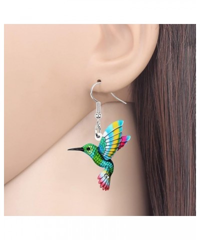 Acrylic Drop Dangle Hummingbird Bird Earrings For Women Girls Fashion Jewelry Charms Gift Green $7.66 Earrings