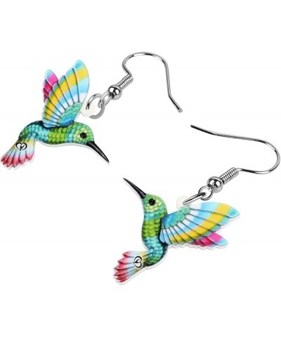 Acrylic Drop Dangle Hummingbird Bird Earrings For Women Girls Fashion Jewelry Charms Gift Green $7.66 Earrings