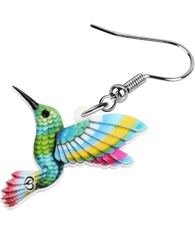 Acrylic Drop Dangle Hummingbird Bird Earrings For Women Girls Fashion Jewelry Charms Gift Green $7.66 Earrings