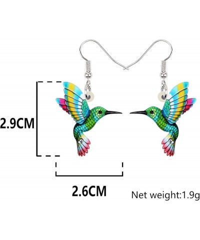 Acrylic Drop Dangle Hummingbird Bird Earrings For Women Girls Fashion Jewelry Charms Gift Green $7.66 Earrings