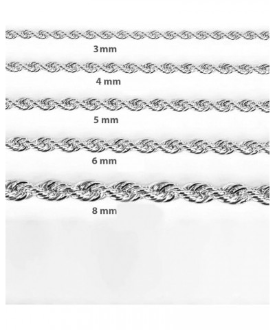 Stainless Steel Gold and Silver Plated Twist Rope Chains 3-8mm 16-30 Inch Necklaces for Mens Women 3 mm 24 inch Silver Tone $...