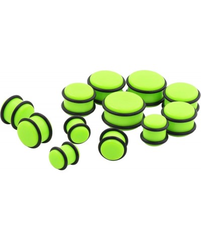 24PC Big Gauges Acrylic Tapers Kit Ear Stretching 00G-20mm Earrring Plug Tunnels Piercing Set Green $10.79 Body Jewelry