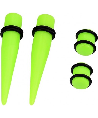 24PC Big Gauges Acrylic Tapers Kit Ear Stretching 00G-20mm Earrring Plug Tunnels Piercing Set Green $10.79 Body Jewelry