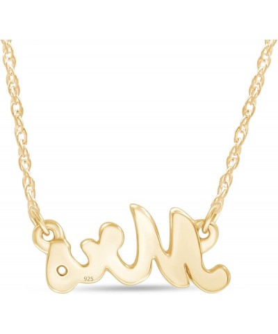 Mrs. Pendant Necklace for Womens in 14k Gold Over Sterling Silver yellow-gold-plated-silver $16.10 Necklaces