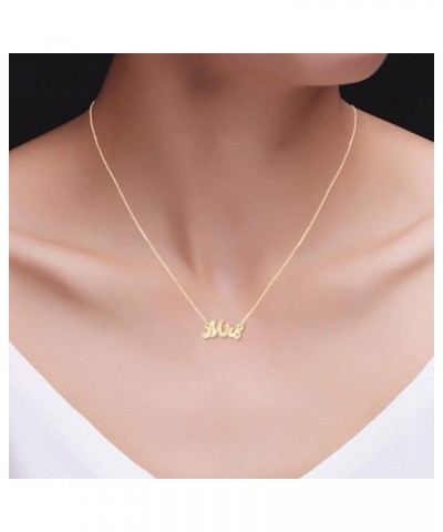 Mrs. Pendant Necklace for Womens in 14k Gold Over Sterling Silver yellow-gold-plated-silver $16.10 Necklaces