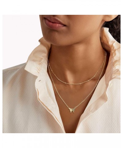 18K Gold Plated Chain Layered Necklaces for Women Statement Chain Pendant Necklace Set Dainty Layered Chain Necklaces for Wom...