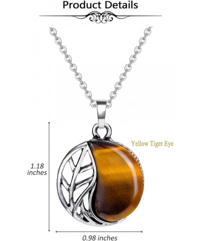 Healing Amethyst Crystal Stone Necklace Hollow Leaf Adjustable Black Rope Cord Pendant Necklace Christmas Gifts Tiger Eye Sto...