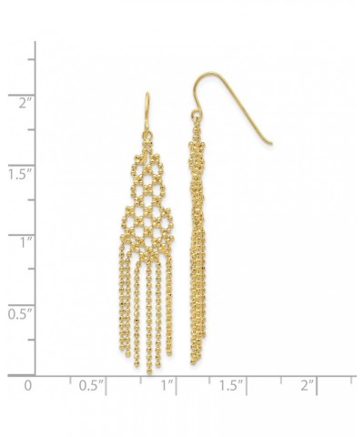 Solid 14K Yellow Gold Bead Chain Earrings - 55mm $108.24 Earrings