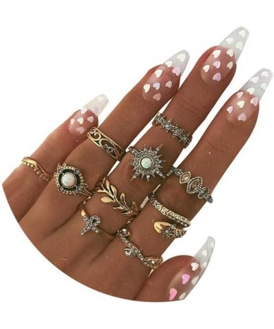 Gold Boho Ring Sets Stackable Knuckle Ring Vintage Snake Finger Rings Set Stacking Joint Midi Trendy Rings Sets for Women Gir...