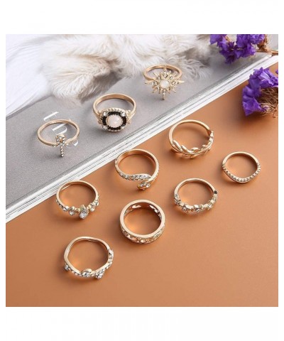 Gold Boho Ring Sets Stackable Knuckle Ring Vintage Snake Finger Rings Set Stacking Joint Midi Trendy Rings Sets for Women Gir...