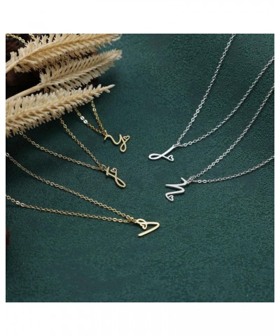 Initial Necklaces for Women Girls, Dainty 14K Gold/Silver Letter Pendant Necklace Trendy Simple Cute Necklaces Monogram Name ...