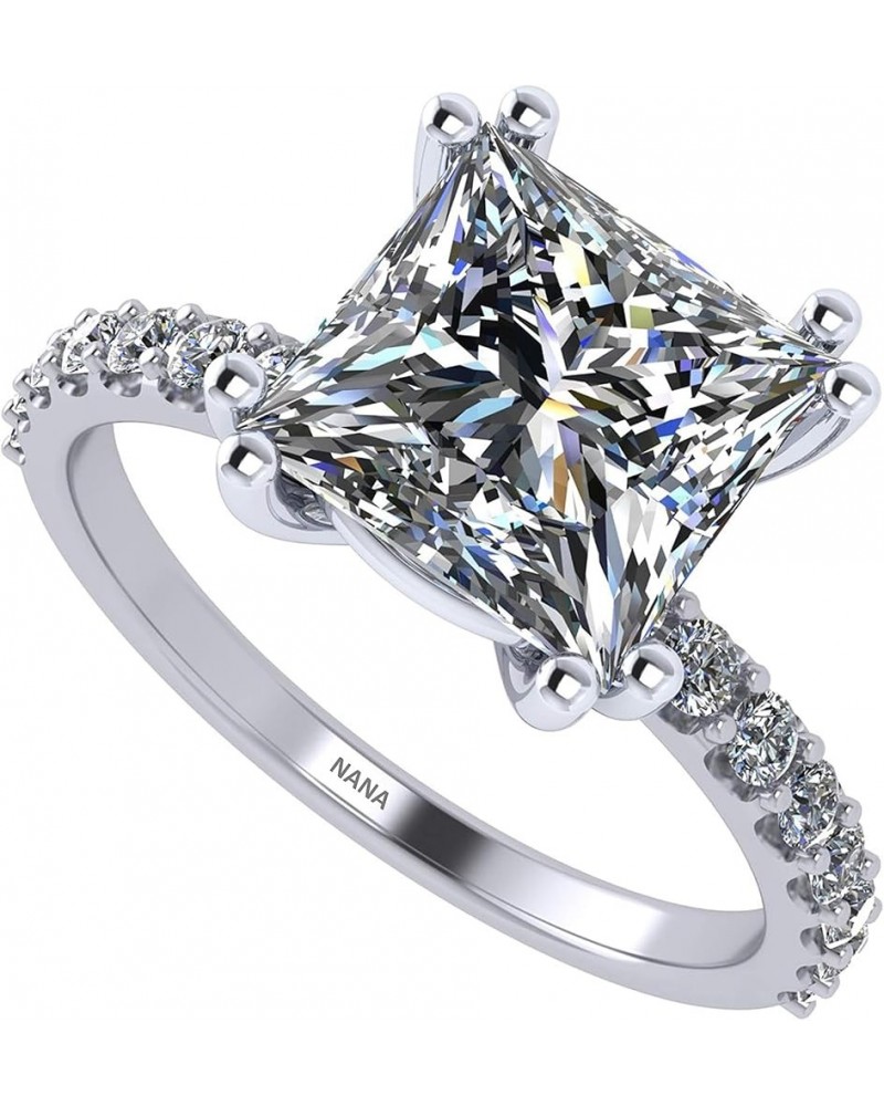 Princess Cut Solitaire Engagement Ring made w/Pure Brilliance Zirconia in 1.50ct, 2.00ct, & 3.00ct 14k gold-3.00 carat $17.62...