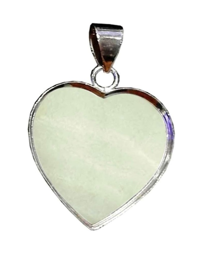 Choose Your Gemstone Pendants Heart Shape Sterling Silver 18K Gold Plated Locket For Men Women natural-faceted-Green-Amethyst...