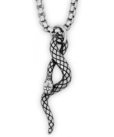 Snake Necklace, Retro Vintage Snake Totem Amulet Charm Pendant, Snake Jewelry Gift for Men and Women 2A $11.01 Necklaces