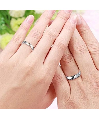 Couples Titanium Stainless Steel Wedding Engagement Band Rings Engraved Real Love Y552-2D Size 8(2.24") Men $5.93 Bracelets