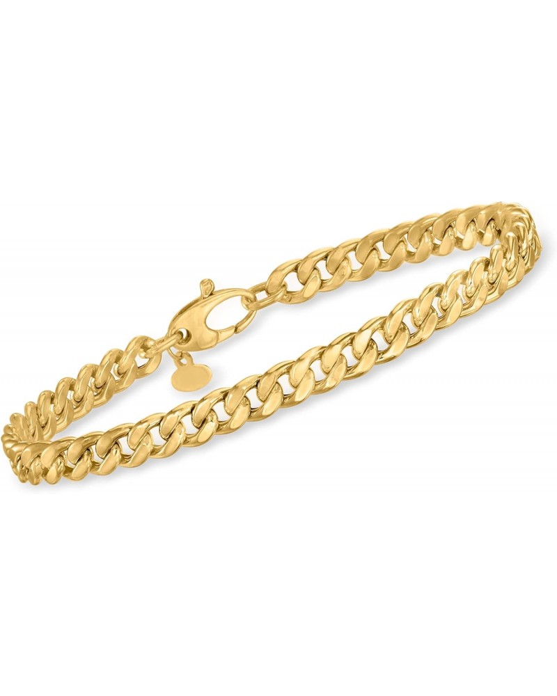 Italian 5mm 14kt Yellow Gold Curb-Link Bracelet. 8 inches $258.00 Bracelets