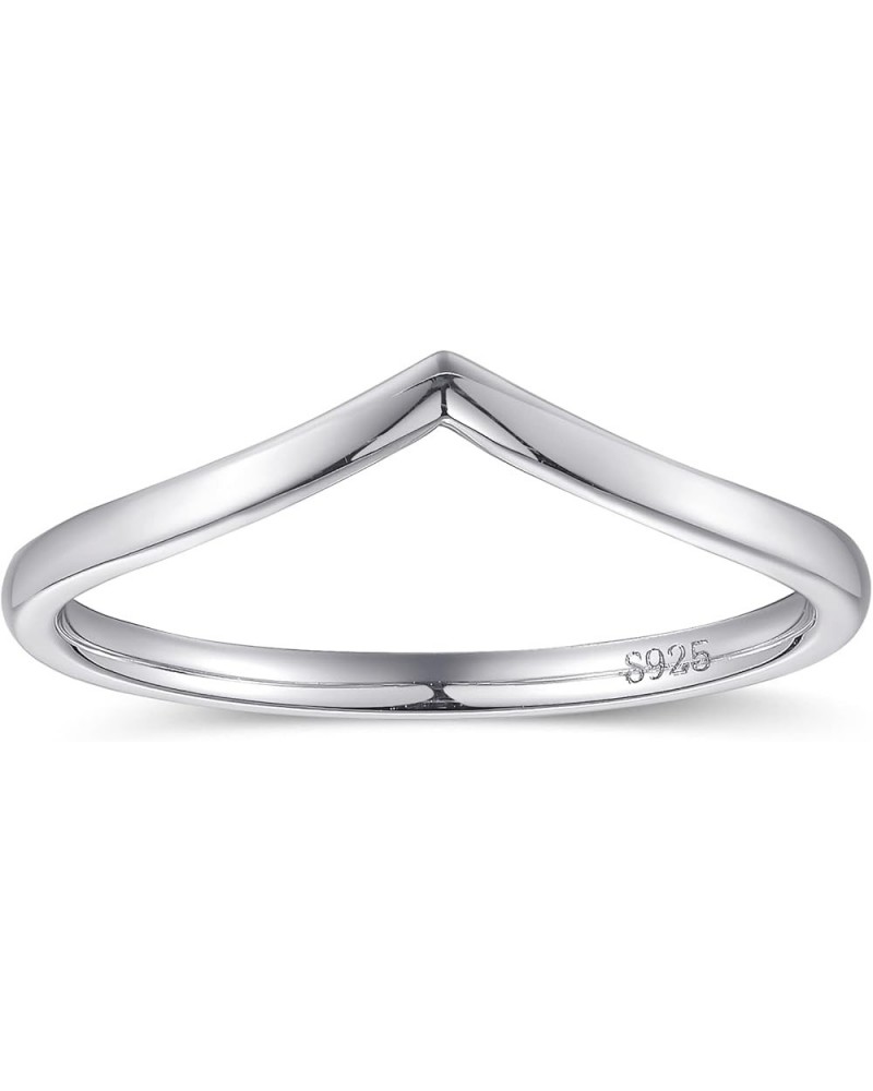 Wishbone Rings 925 Sterling Silver Statement Rings Stackable Ring for Women Girls Simple Wishbone Rings Size 5-9 5 $8.99 Rings