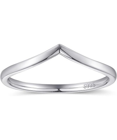 Wishbone Rings 925 Sterling Silver Statement Rings Stackable Ring for Women Girls Simple Wishbone Rings Size 5-9 5 $8.99 Rings