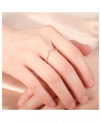 Wishbone Rings 925 Sterling Silver Statement Rings Stackable Ring for Women Girls Simple Wishbone Rings Size 5-9 5 $8.99 Rings