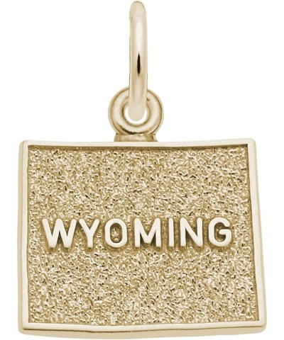 Wyoming Charm, Charms for Bracelets and Necklaces yellow gold plated silver $23.19 Bracelets