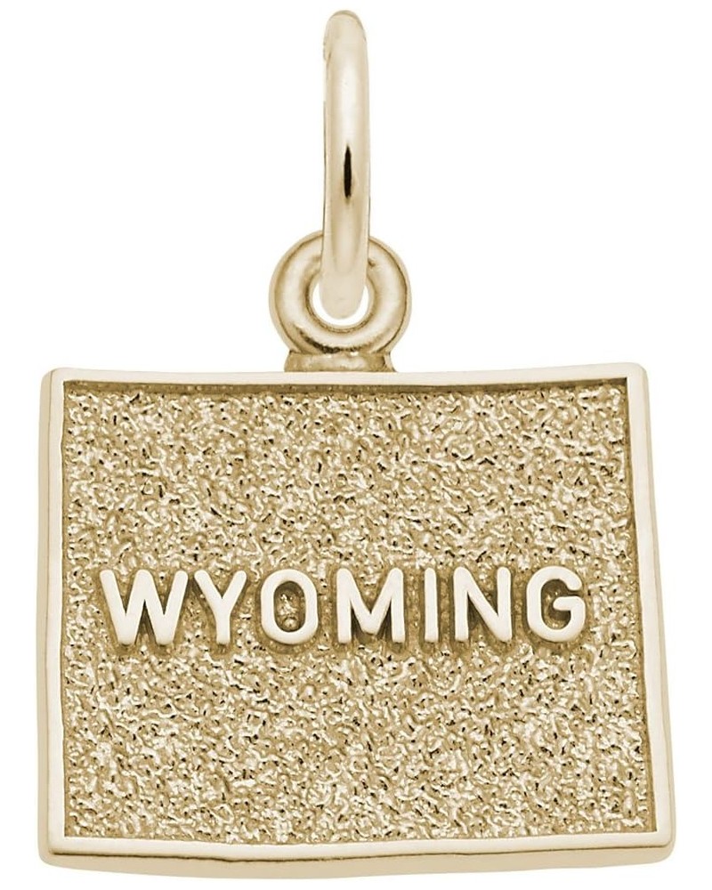 Wyoming Charm, Charms for Bracelets and Necklaces yellow gold plated silver $23.19 Bracelets