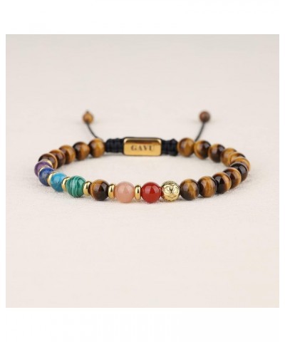 Adjustable Crystal Stone 7 Chakra Bracelet Tiger's Eye 18.0 Centimeters $12.88 Bracelets