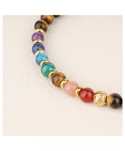 Adjustable Crystal Stone 7 Chakra Bracelet Tiger's Eye 18.0 Centimeters $12.88 Bracelets