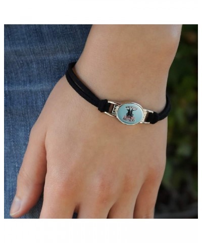 Supernatural Winchester Brothers Novelty Suede Leather Metal Bracelet black $10.43 Bracelets